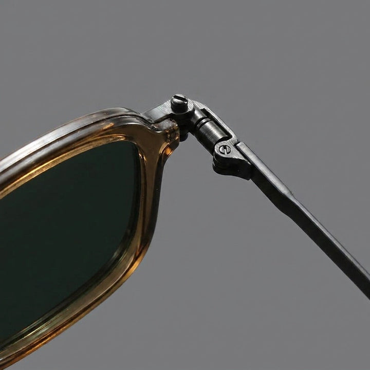 Black Square Alloy Frame Sunglasses detail view