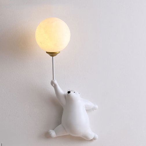 Resin Bear Balloon Wall Lamp