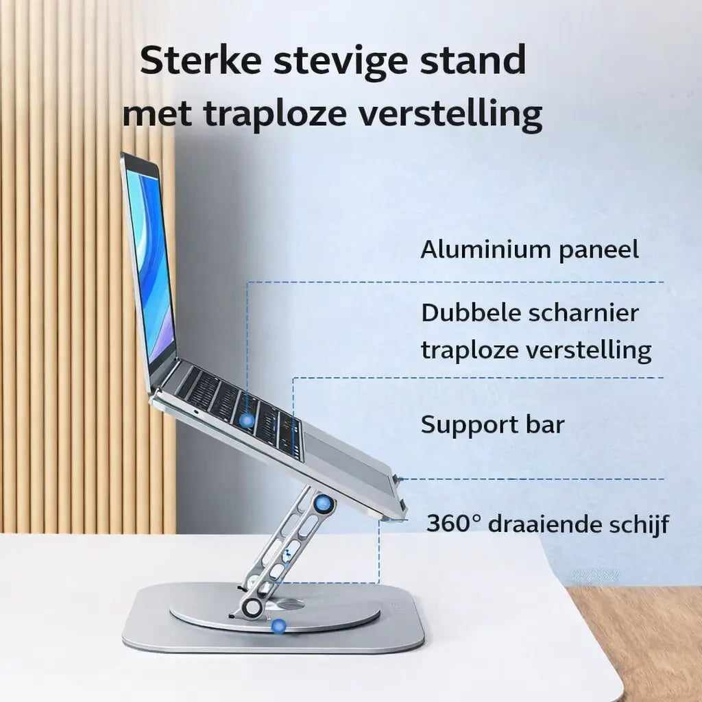 360° Rotating Laptop Stand side view construction detail
