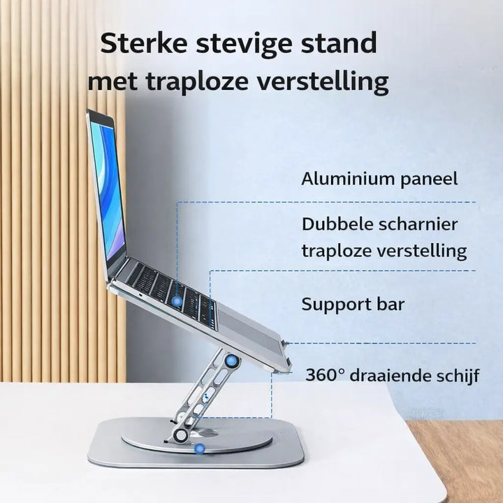 360° Rotating Laptop Stand side view construction detail