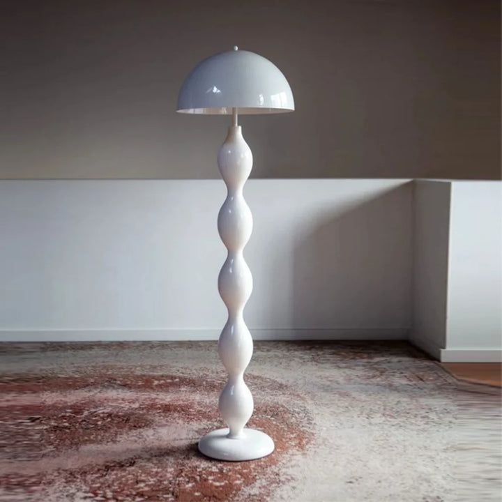 Wavy Resin Dome Floor Lamp front view