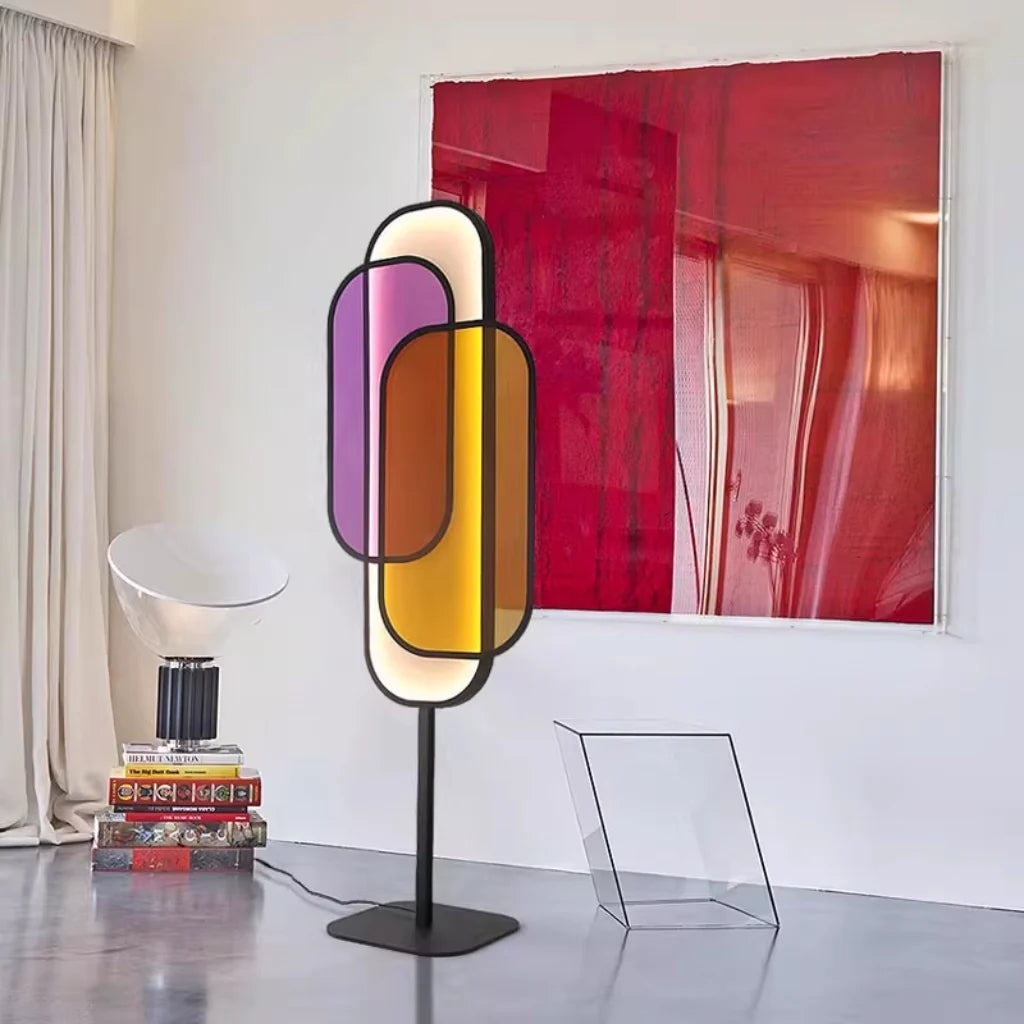 Layered Acrylic Floor Lamp colorful lifestyle view