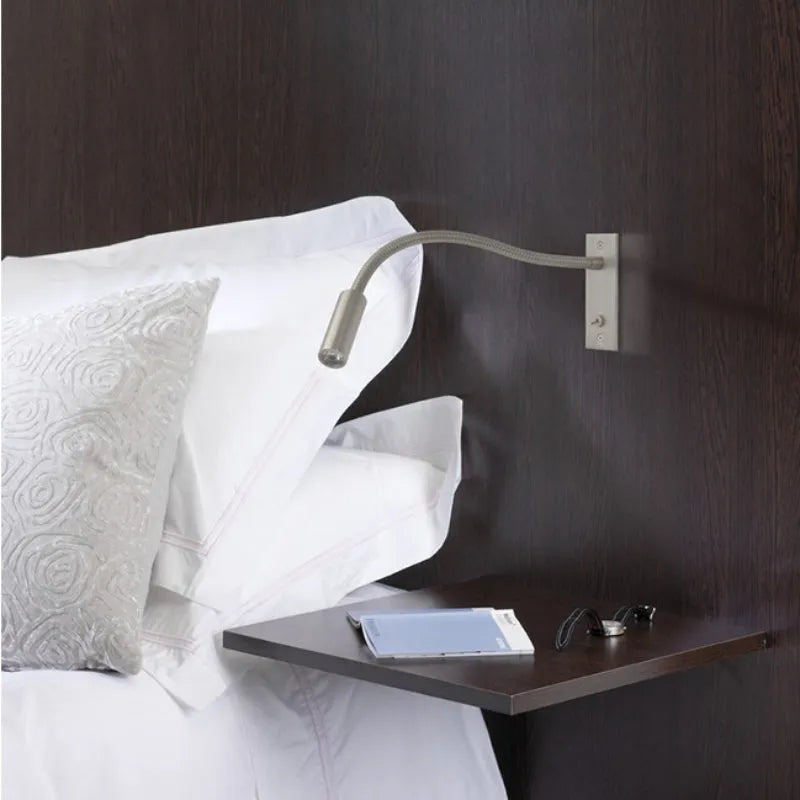 Gooseneck LED Wall Reading Lamp wall plate detail