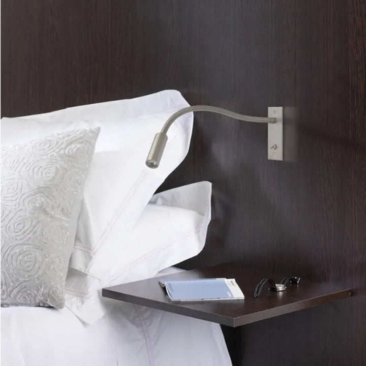 Gooseneck LED Wall Reading Lamp wall plate detail