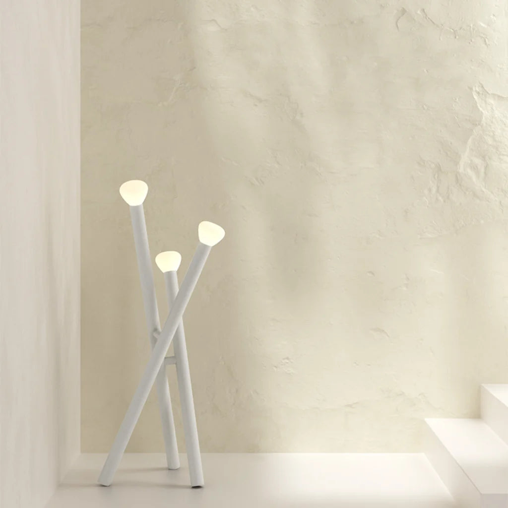 Sculptural Glass Globe Floor Lamp, alternate angle