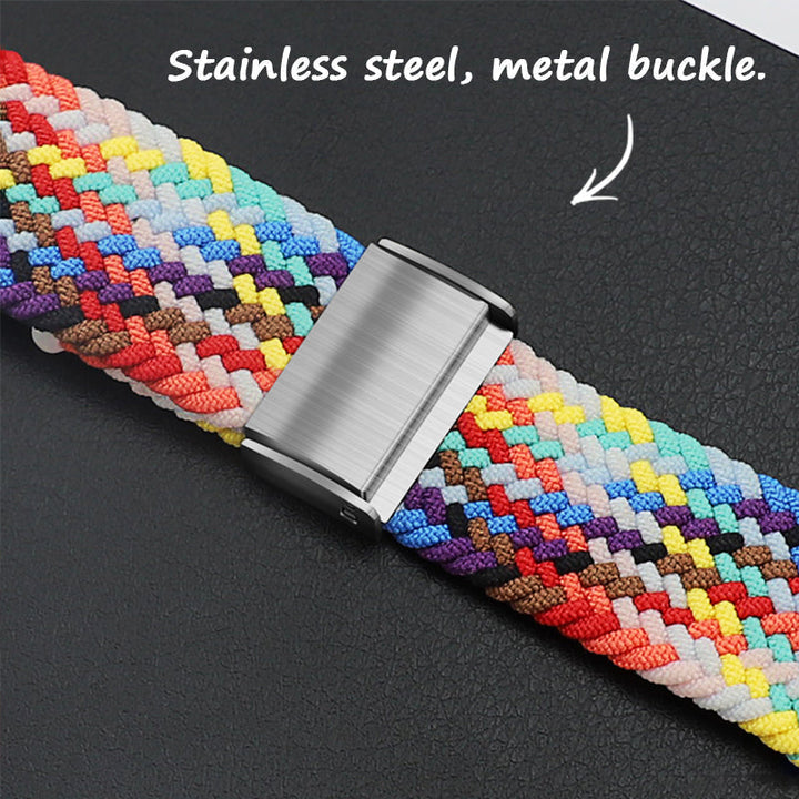 Blue Woven Nylon Watch Band installation detail