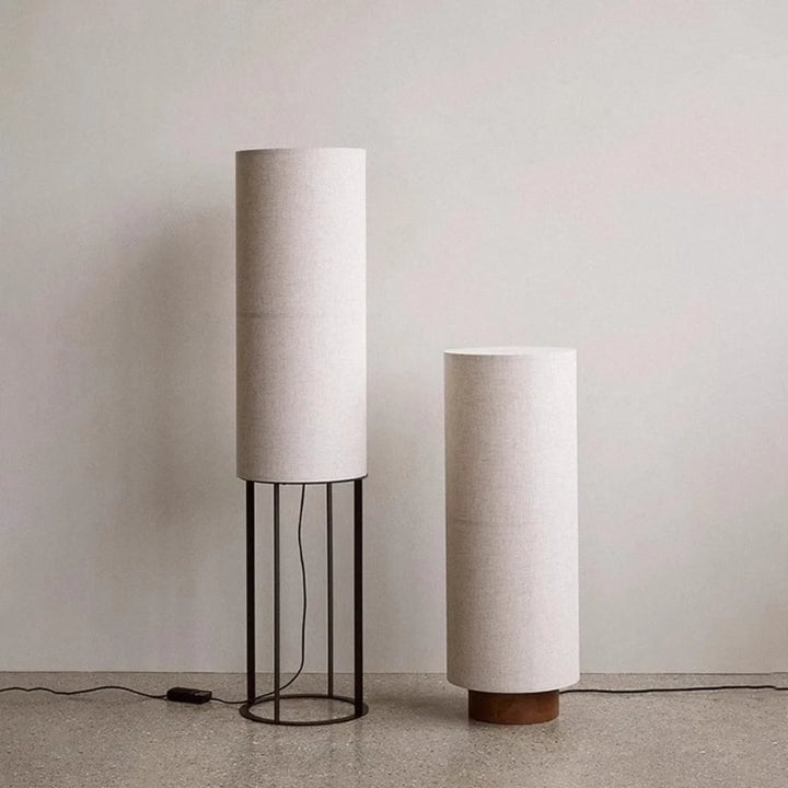 Linen & White Shade Floor Lamp front view