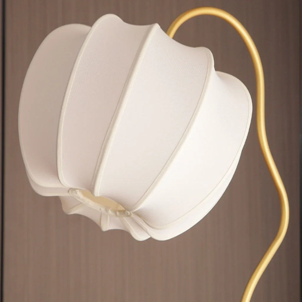 French Retro Floor Lamp fluted shade detail