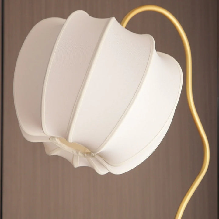 French Retro Floor Lamp fluted shade detail