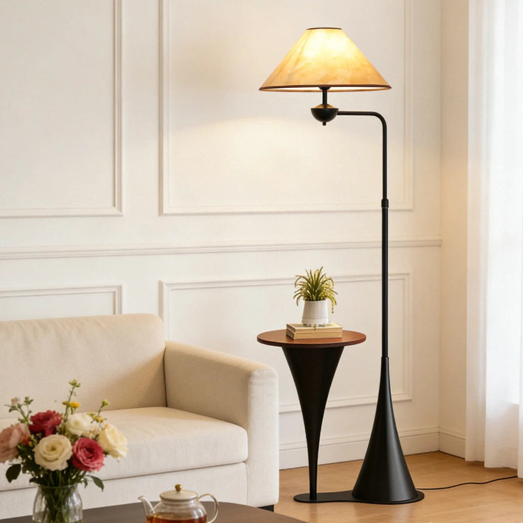 French Vintage Floor Lamp with side table lifestyle