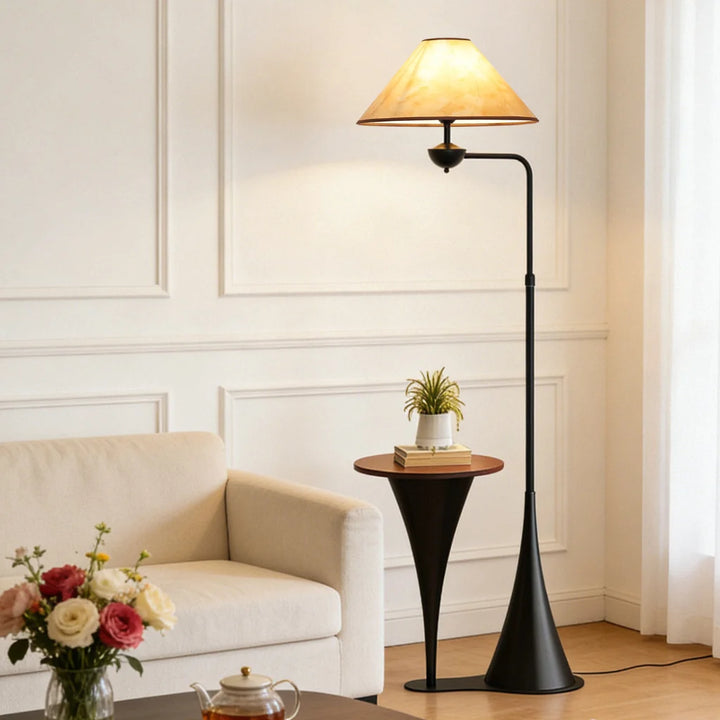 French Vintage Floor Lamp with side table lifestyle