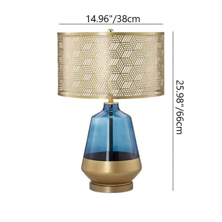 Blue Glass Table Lamp