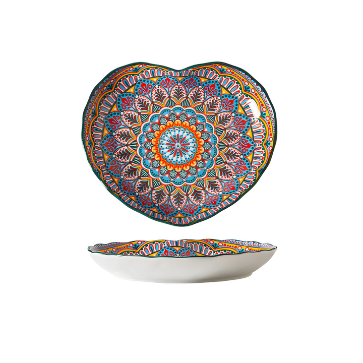 Meadow Floral Glazed Deep Plates – detail view