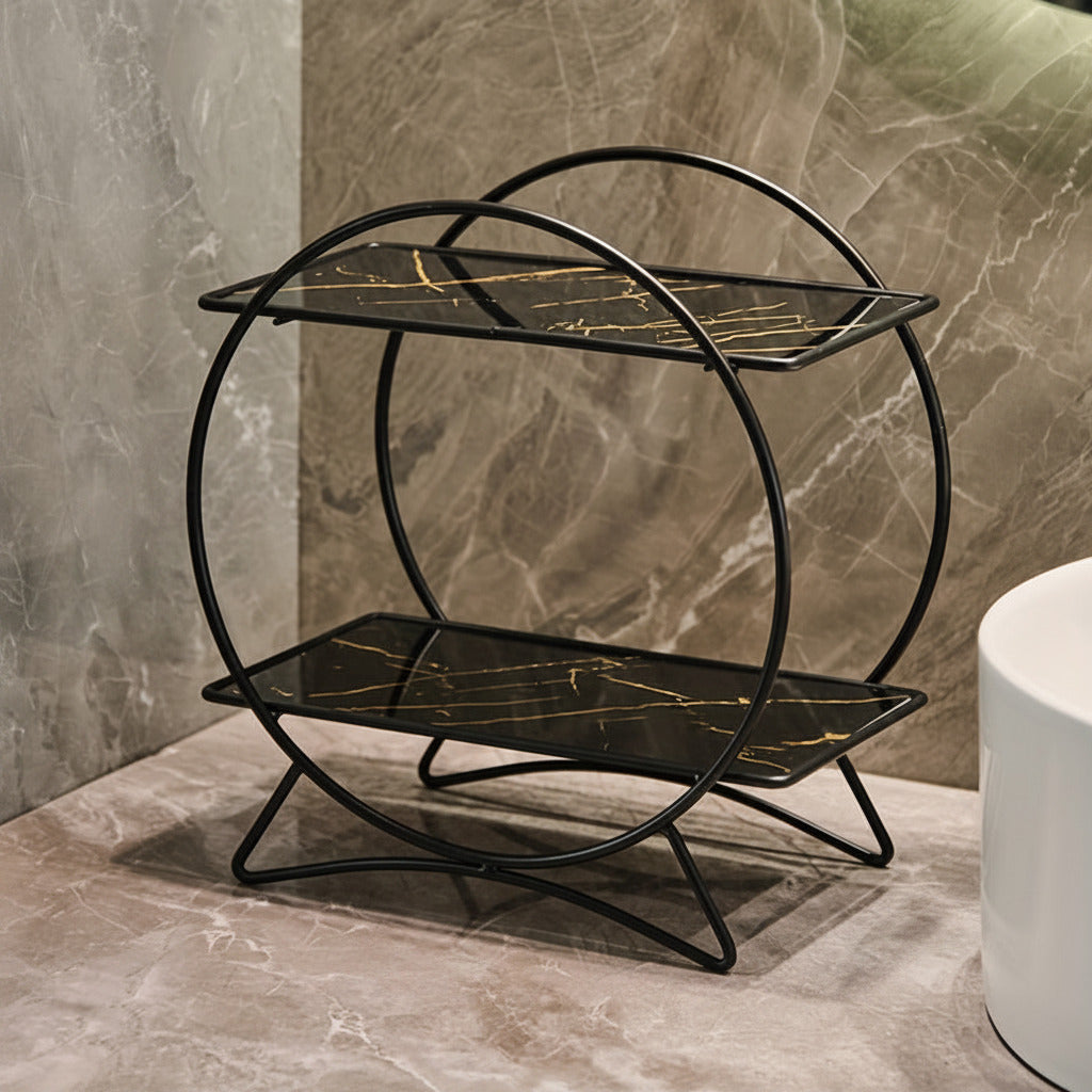 Cat Ear Metal Bathroom Organizer two-tier layout