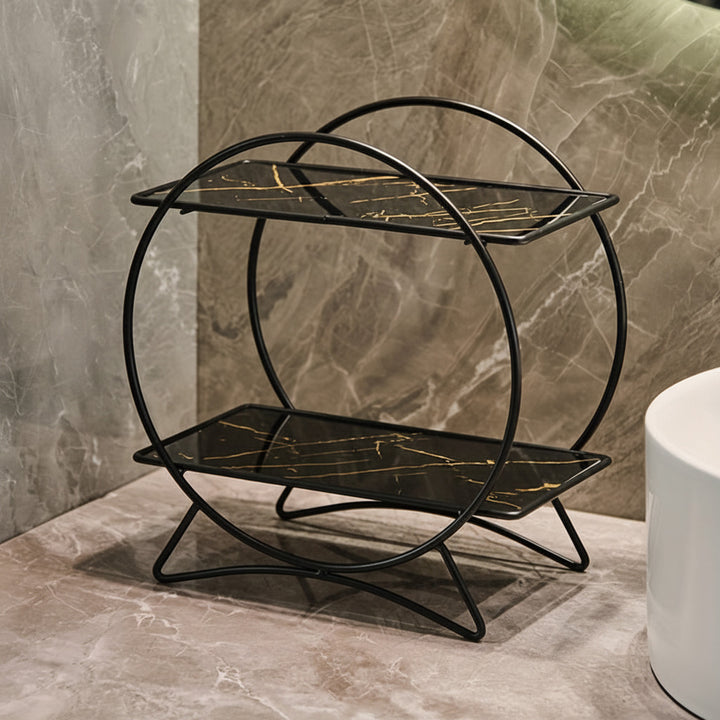 Cat Ear Metal Bathroom Organizer two-tier layout