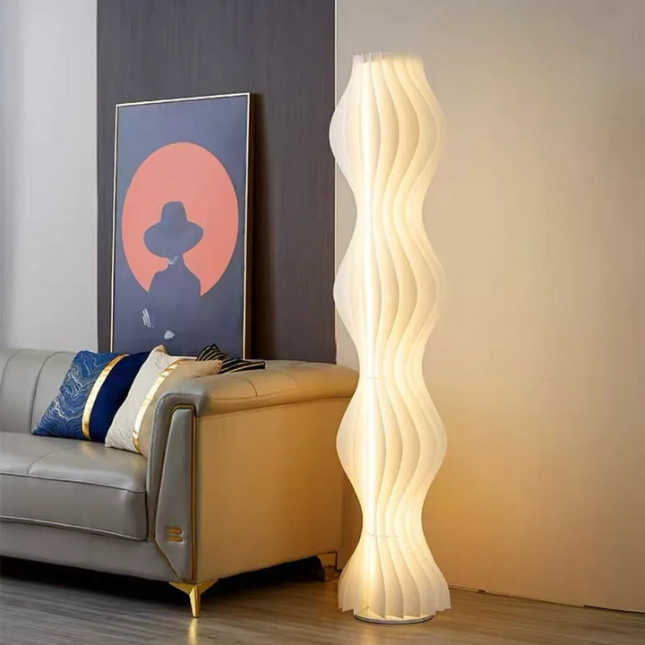 Grass Skirt Wave Floor Lamp living room lifestyle