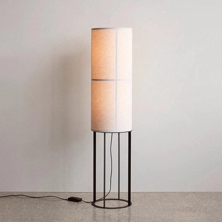 Linen & White Shade Floor Lamp linen shade detail