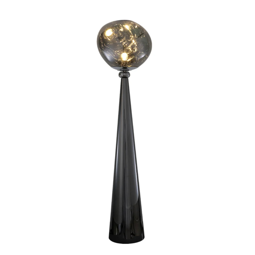 Sculptural Glass Floor Lamp – foot switch detail