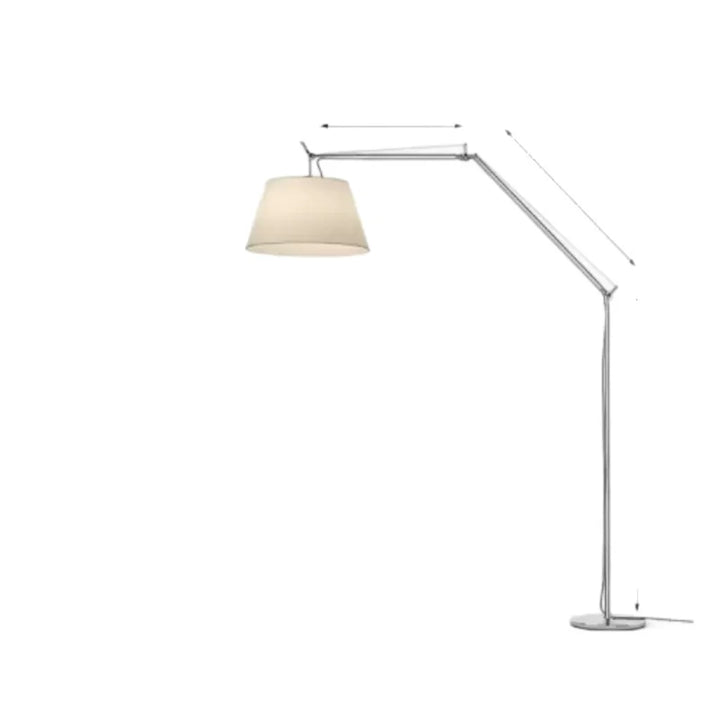 Industrial Swing Arm Floor Lamp detail view