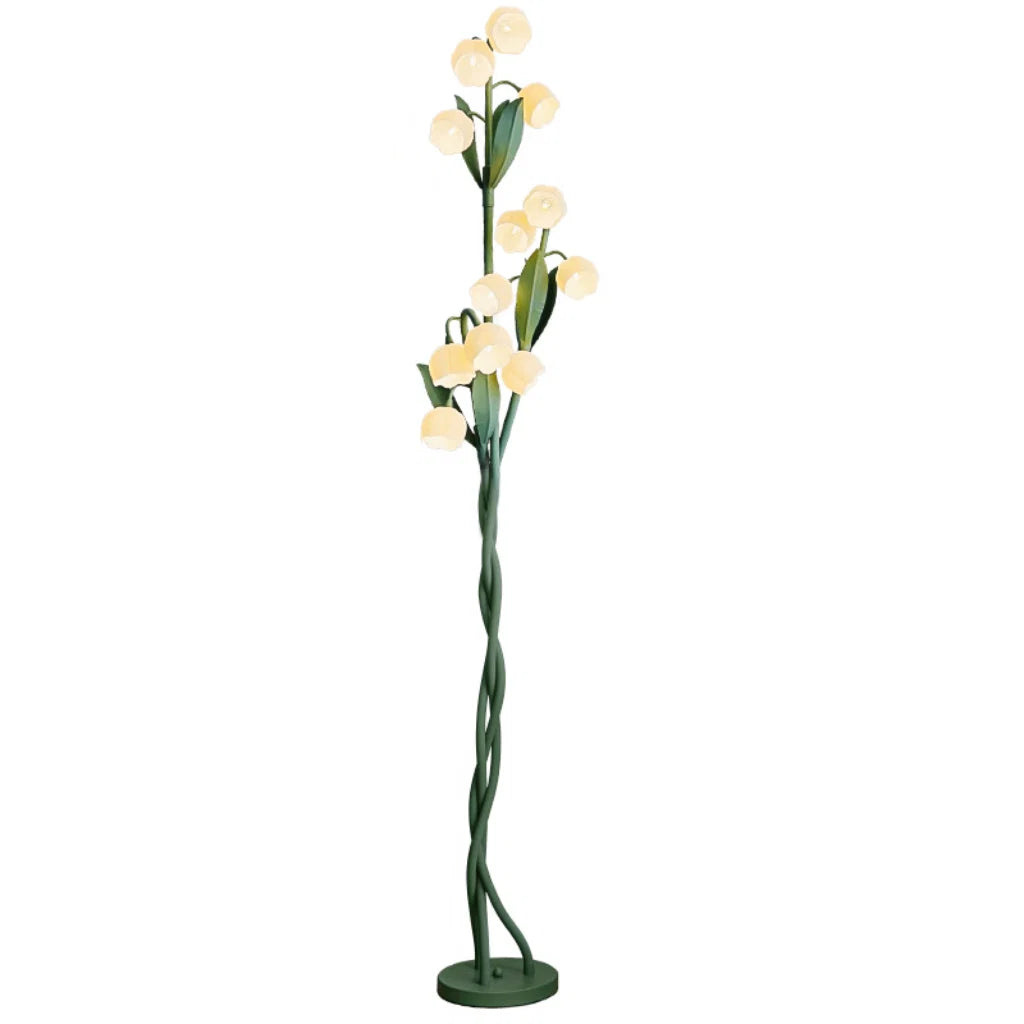 Lily Bloom Acrylic Floor Lamp full view showing height and freestanding base