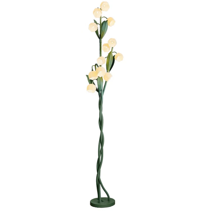 Lily Bloom Acrylic Floor Lamp full view showing height and freestanding base