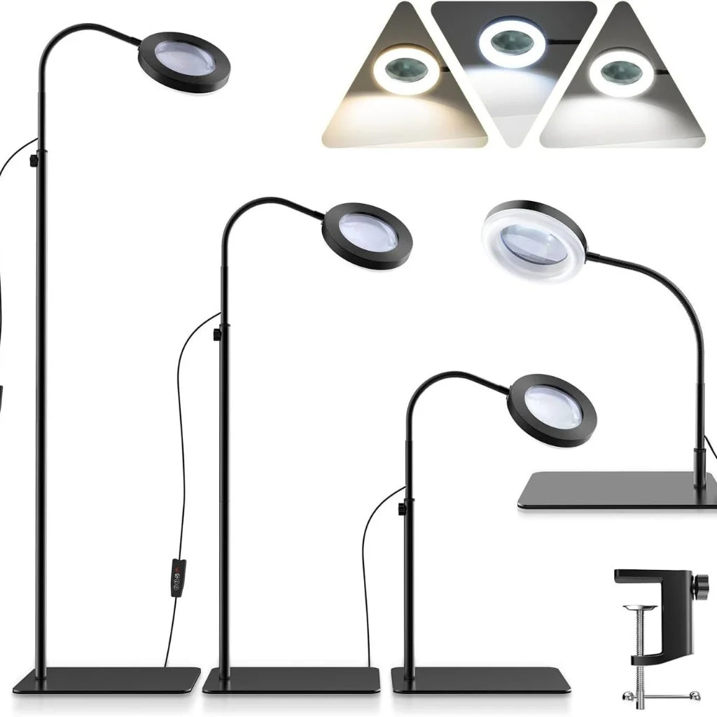 LED Magnifying Lamp three color temperature options