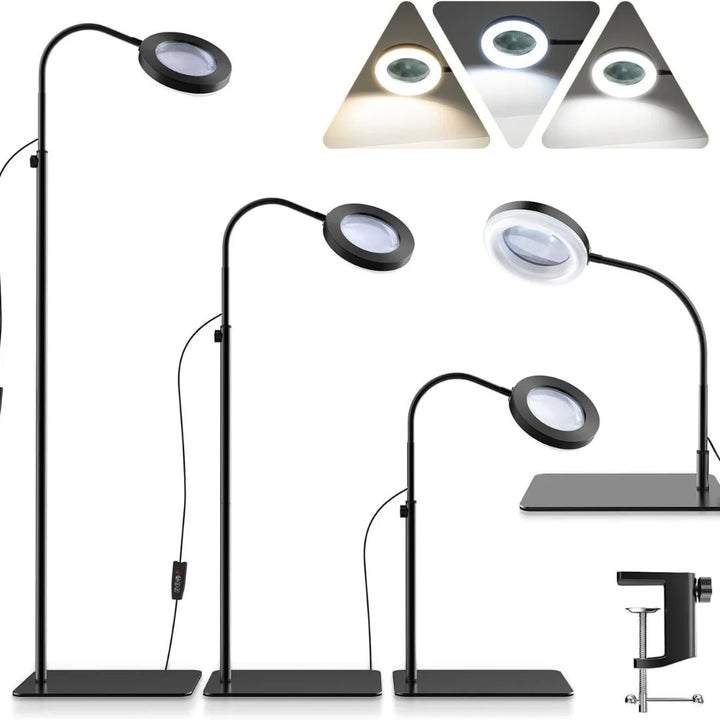 LED Magnifying Lamp three color temperature options