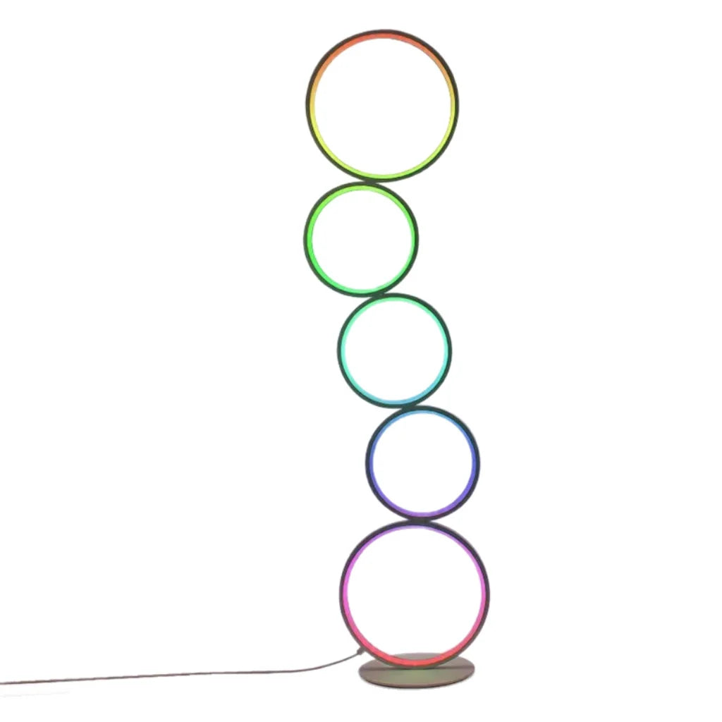 Ring-Design Floor Lamp RGB color mode lifestyle