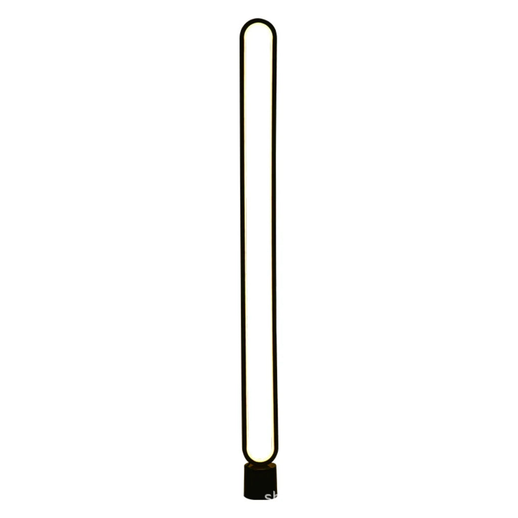 Slim Oval LED Floor Lamp white finish