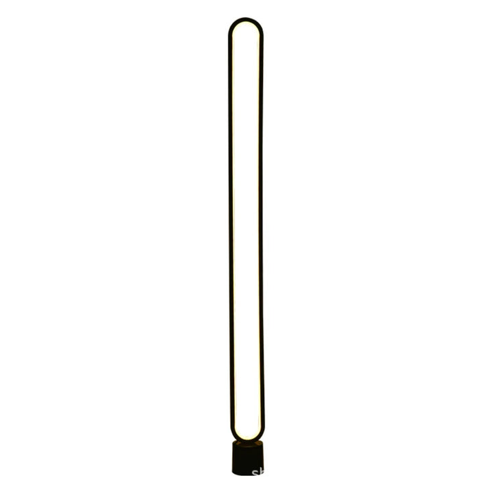 Slim Oval LED Floor Lamp white finish