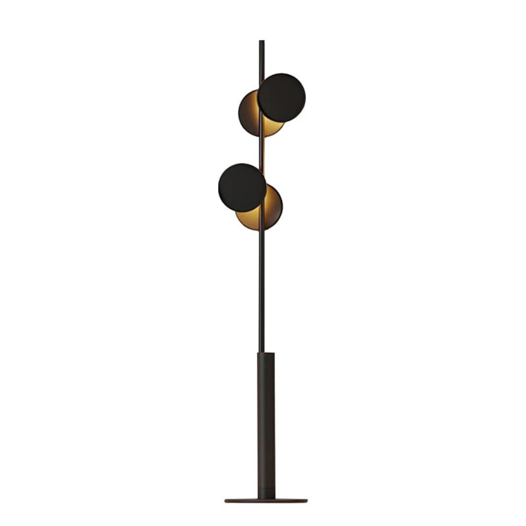 Modern Disc Accent Floor Lamp glowing detail