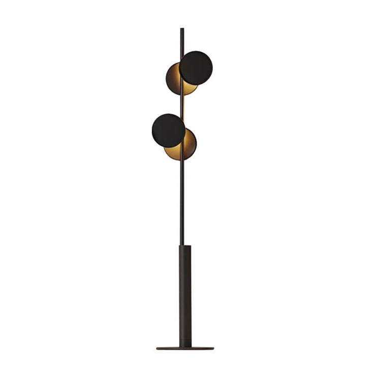 Modern Disc Accent Floor Lamp glowing detail