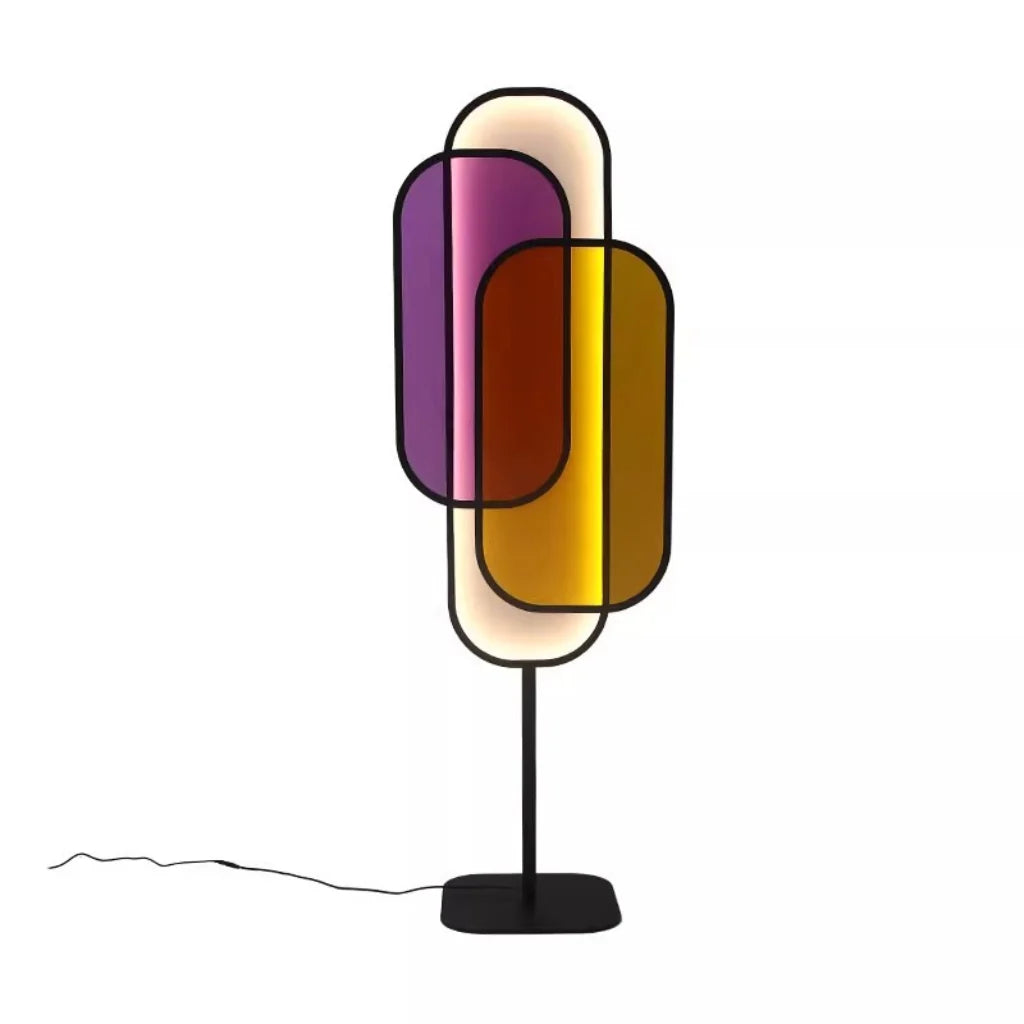 Layered Acrylic Floor Lamp lit ambient view