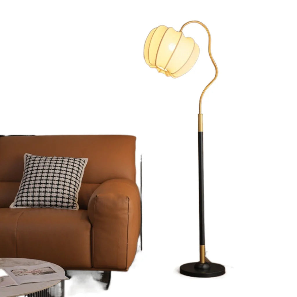 French Retro Floor Lamp lifestyle beside sofa