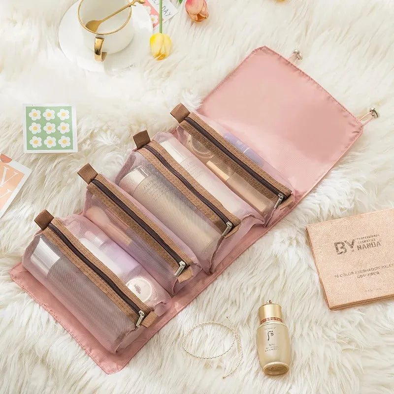 4-in-1 Foldable Travel Toiletry Bag