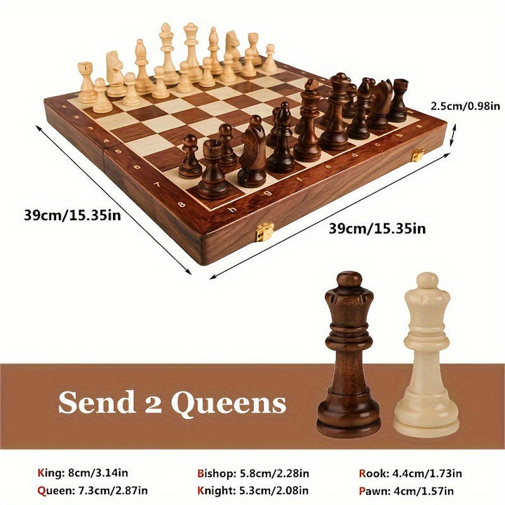 Premium Wooden Chess Set: Classic Tournament Board for Strategic Family Fun