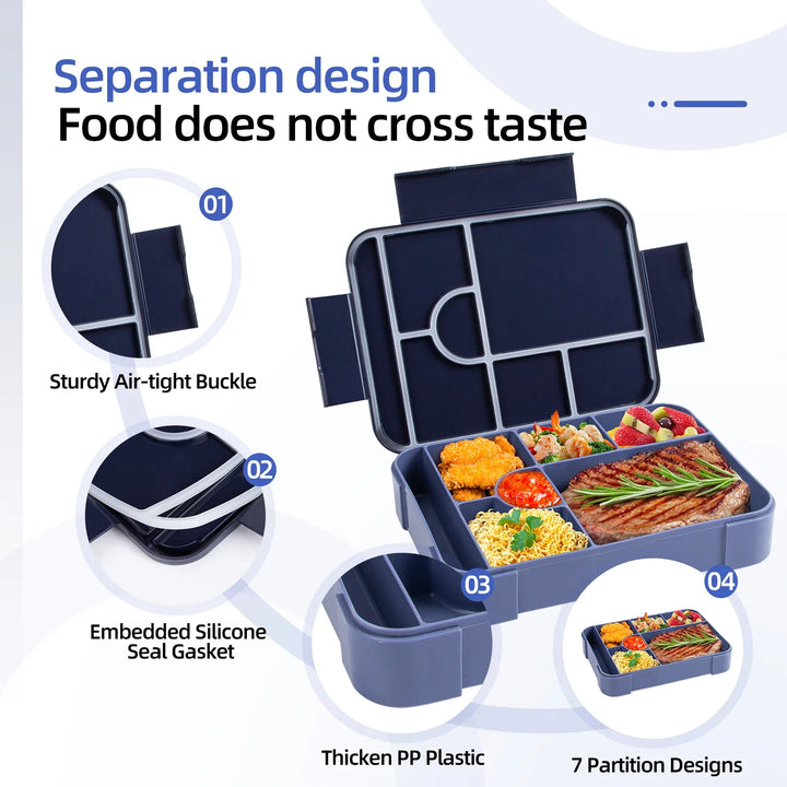 7-Compartment Bento Box lifestyle setting
