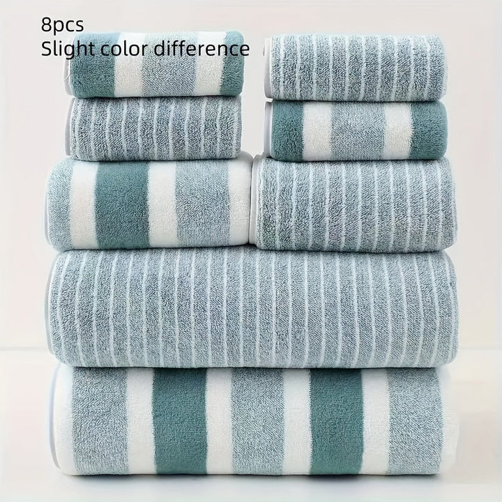 Coffee 8-Piece Coral Fleece Bath Towel Set main view