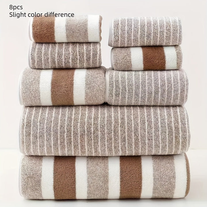 8-Piece Coral Fleece Bath Towel Set alternate view 5