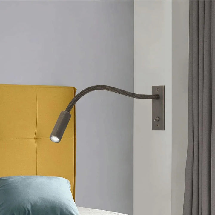 Gooseneck LED Wall Reading Lamp size reference