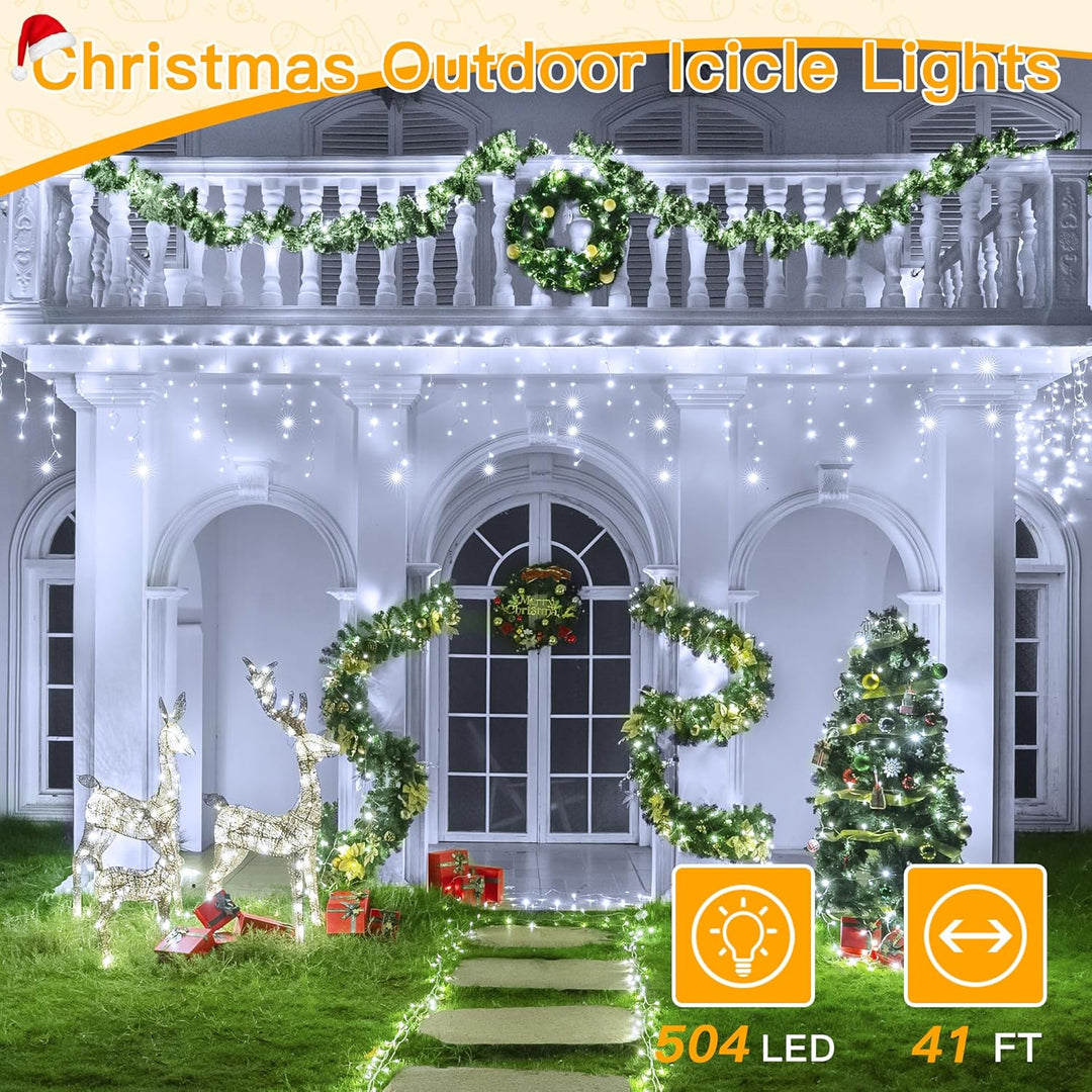 Cool White Icicle Lights packaging