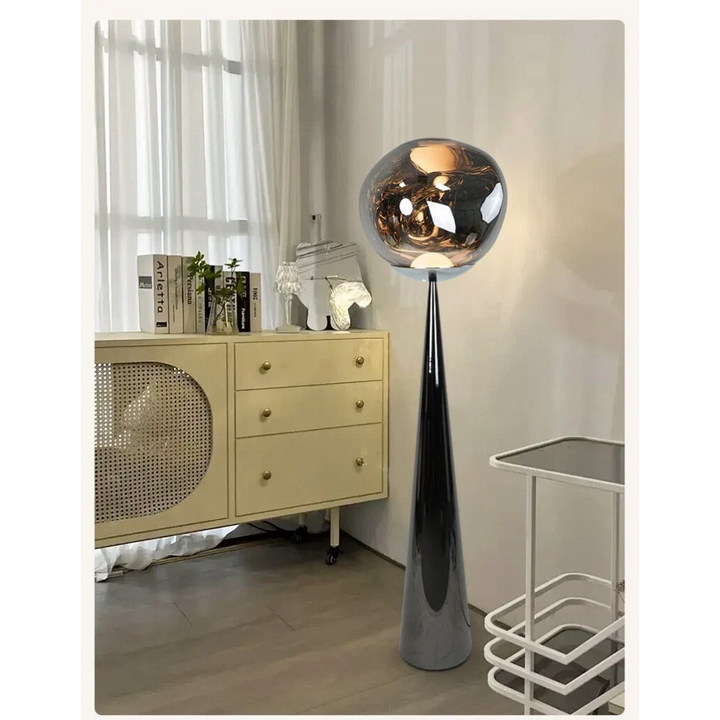 Sculptural Glass Floor Lamp