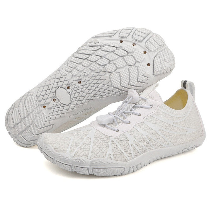 White Barefoot Shoes front view
