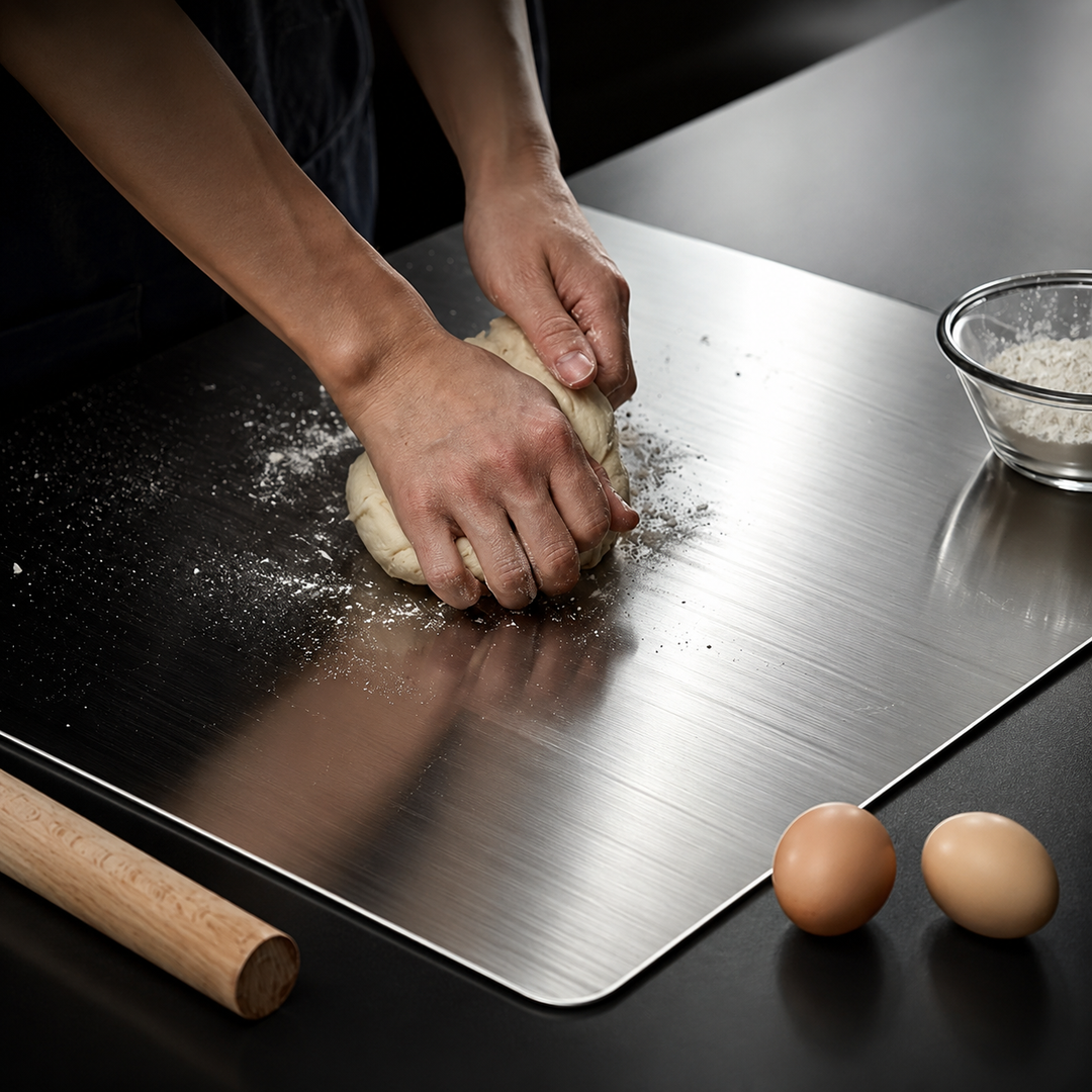 Double-Sided Steel Cutting Board surface detail