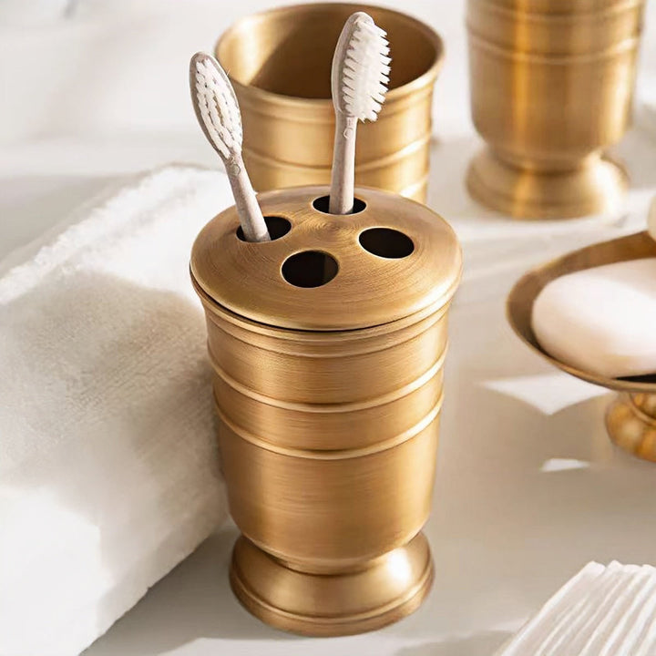 Brass Bathroom Accessory Set tumbler