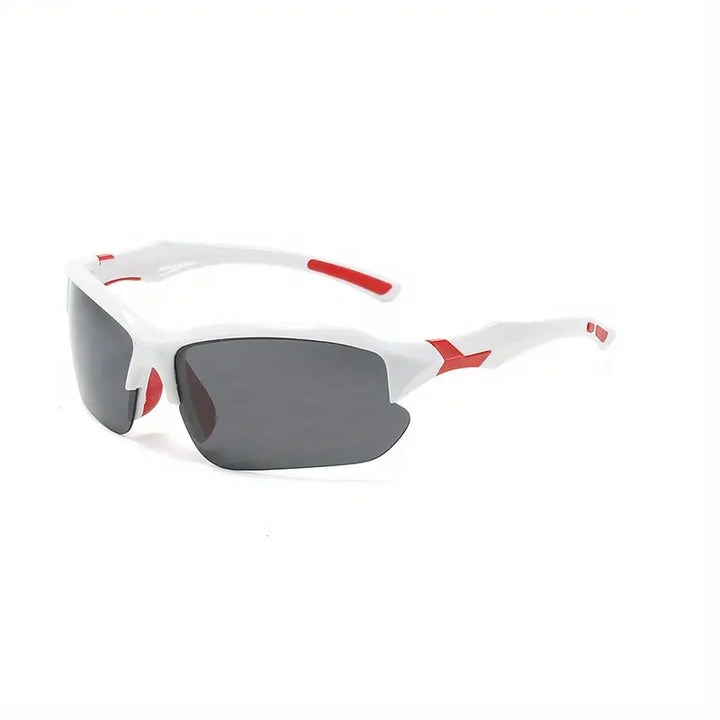 White and Red Polarized Sports Sunglasses side view