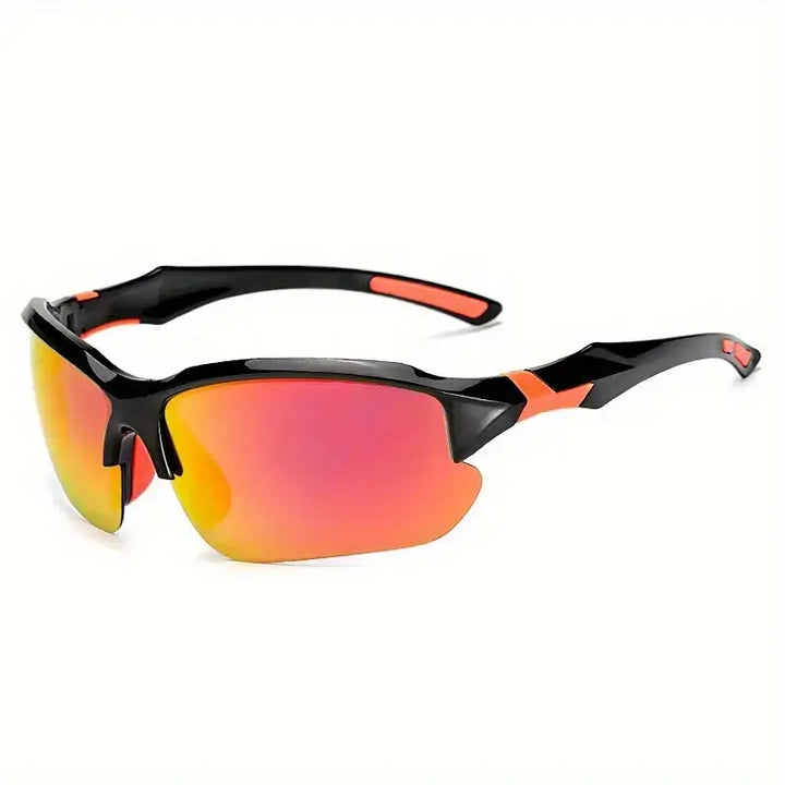 Black and Orange Polarized Sports Sunglasses side view