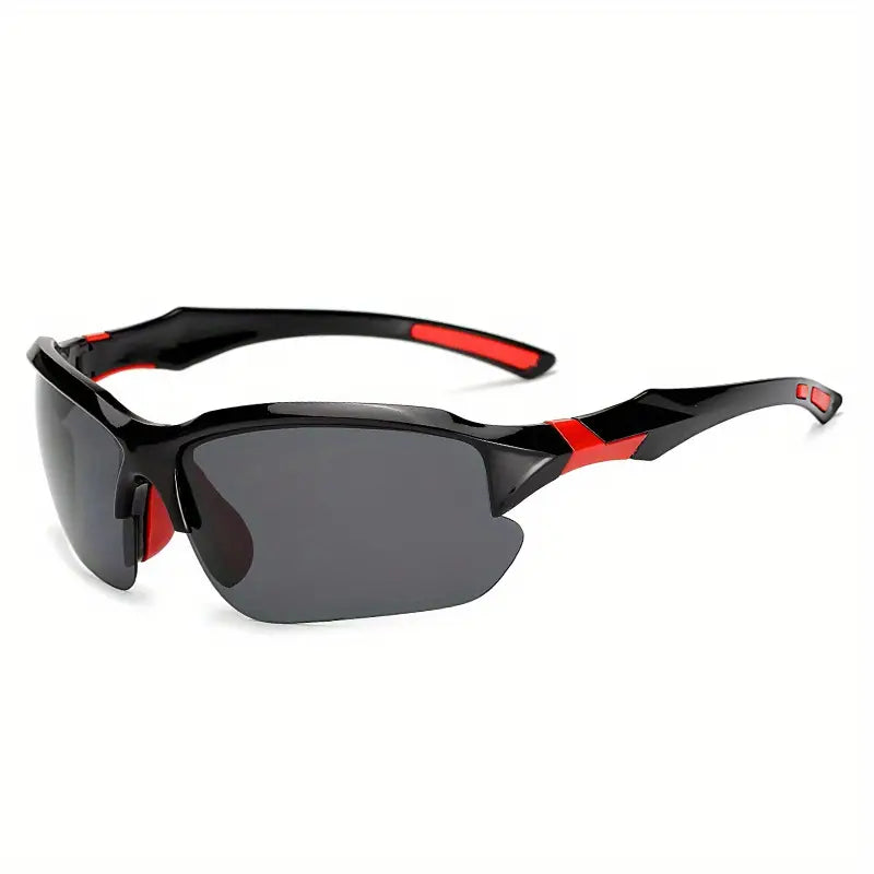 Black and Red Polarized Sports Sunglasses side view