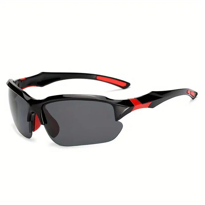 Black and Red Polarized Sports Sunglasses side view