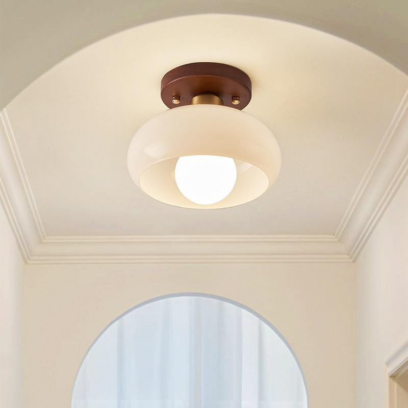 Ambient Cream Glass Ceiling Light 2